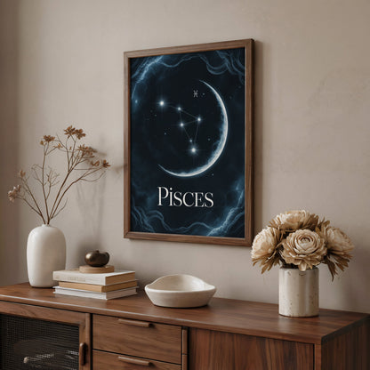 Aisle29 Posters Pisces Celestial Wall Art