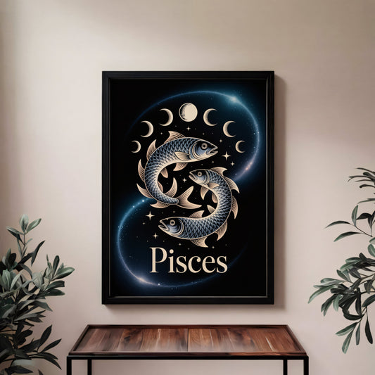 Aisle29 Posters Pisces Moon Wall Art