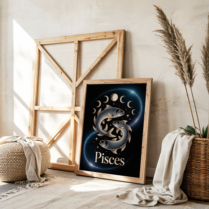 Aisle29 Posters Pisces Moon Wall Art