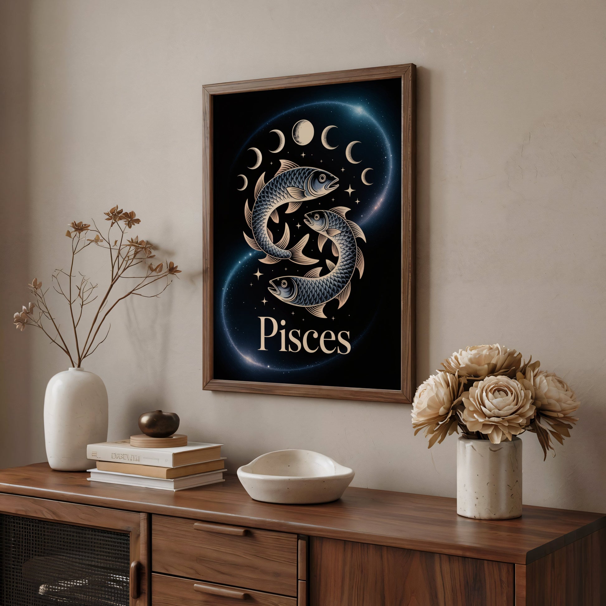 Aisle29 Posters Pisces Moon Wall Art