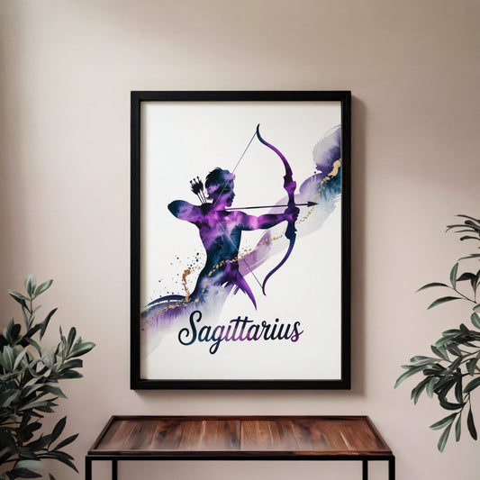 Aisle29 Posters Sagittarius Aiming Archer Wall Art