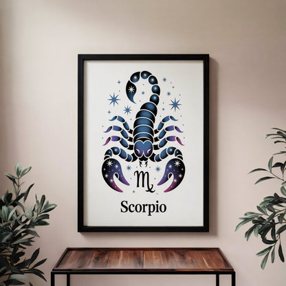 Aisle29 Posters Scorpio Symbol Wall Art