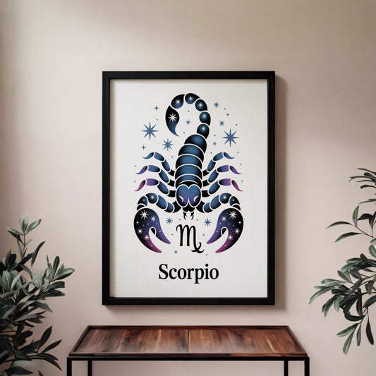 Aisle29 Posters Scorpio Symbol Wall Art