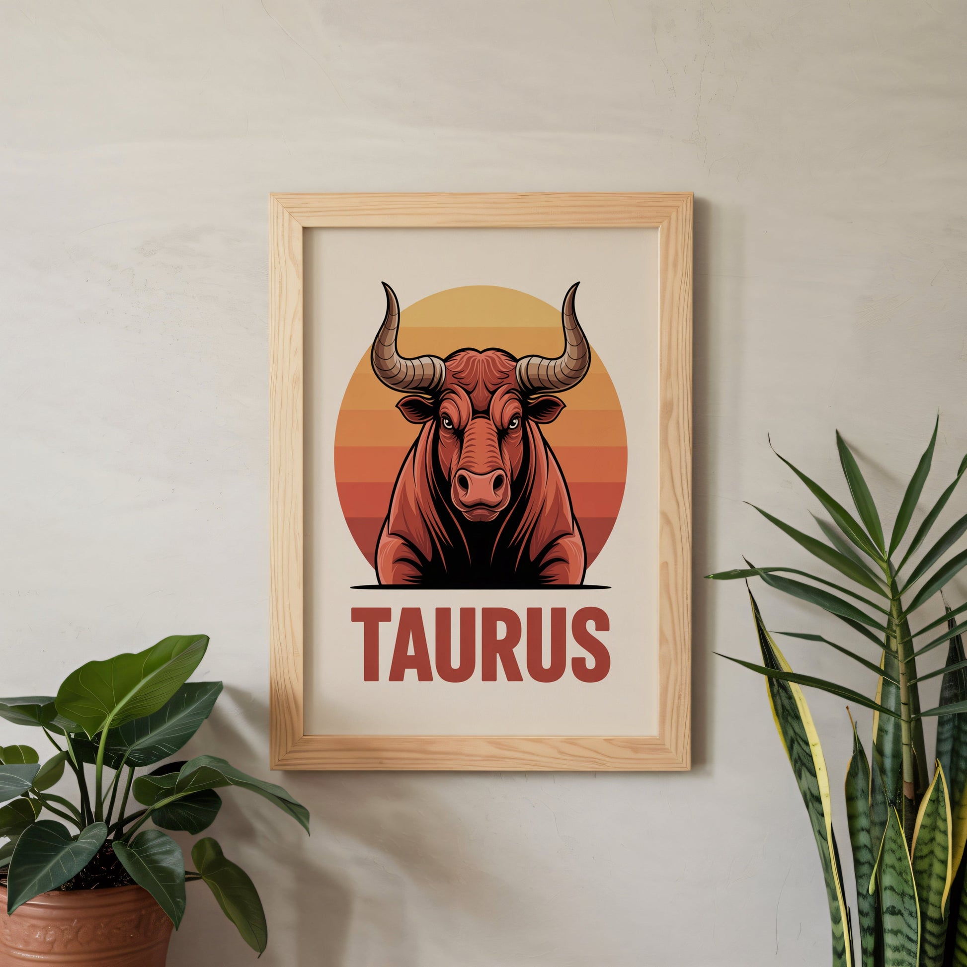 Aisle29 Posters Taurus Determined Bull Wall Art