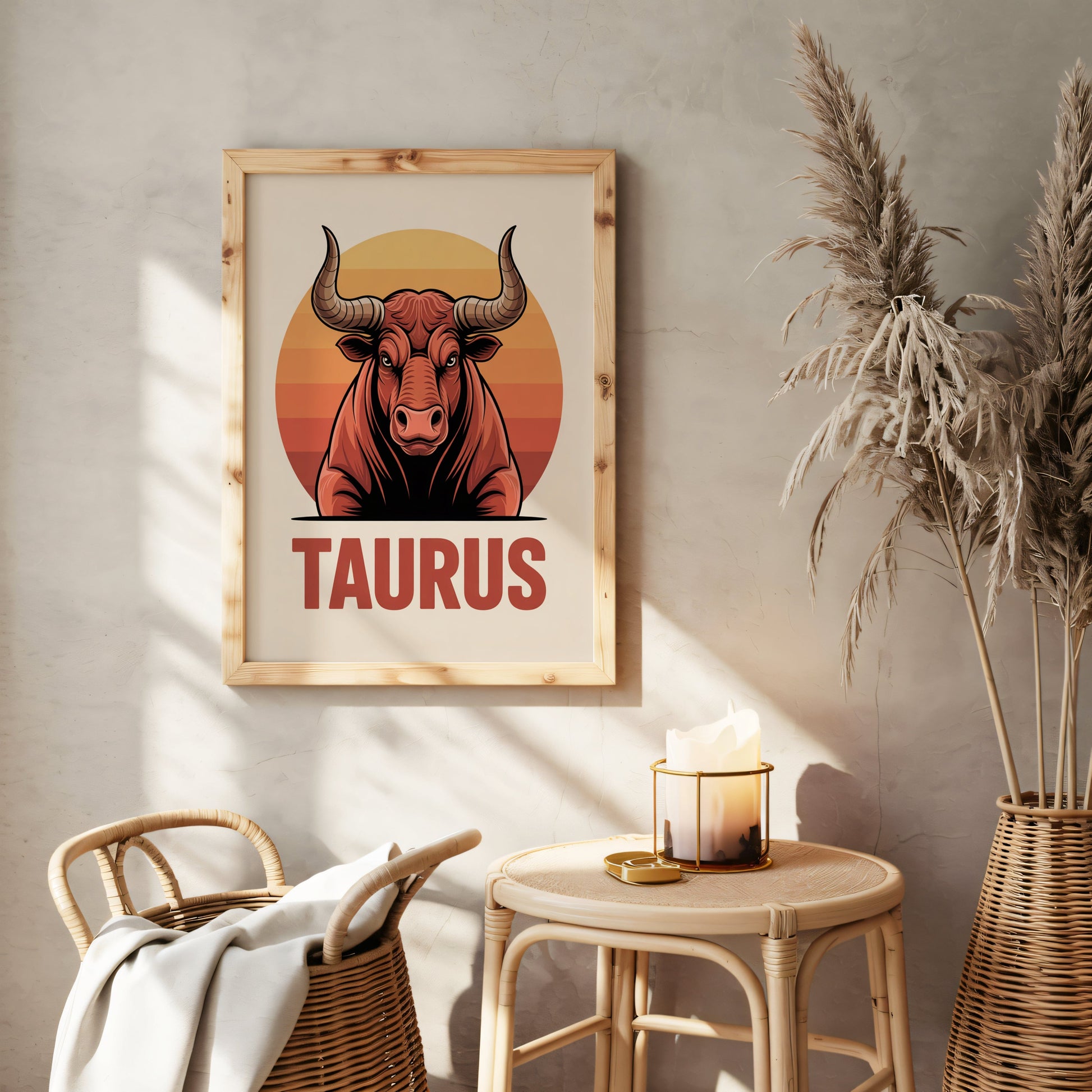 Aisle29 Posters Taurus Determined Bull Wall Art