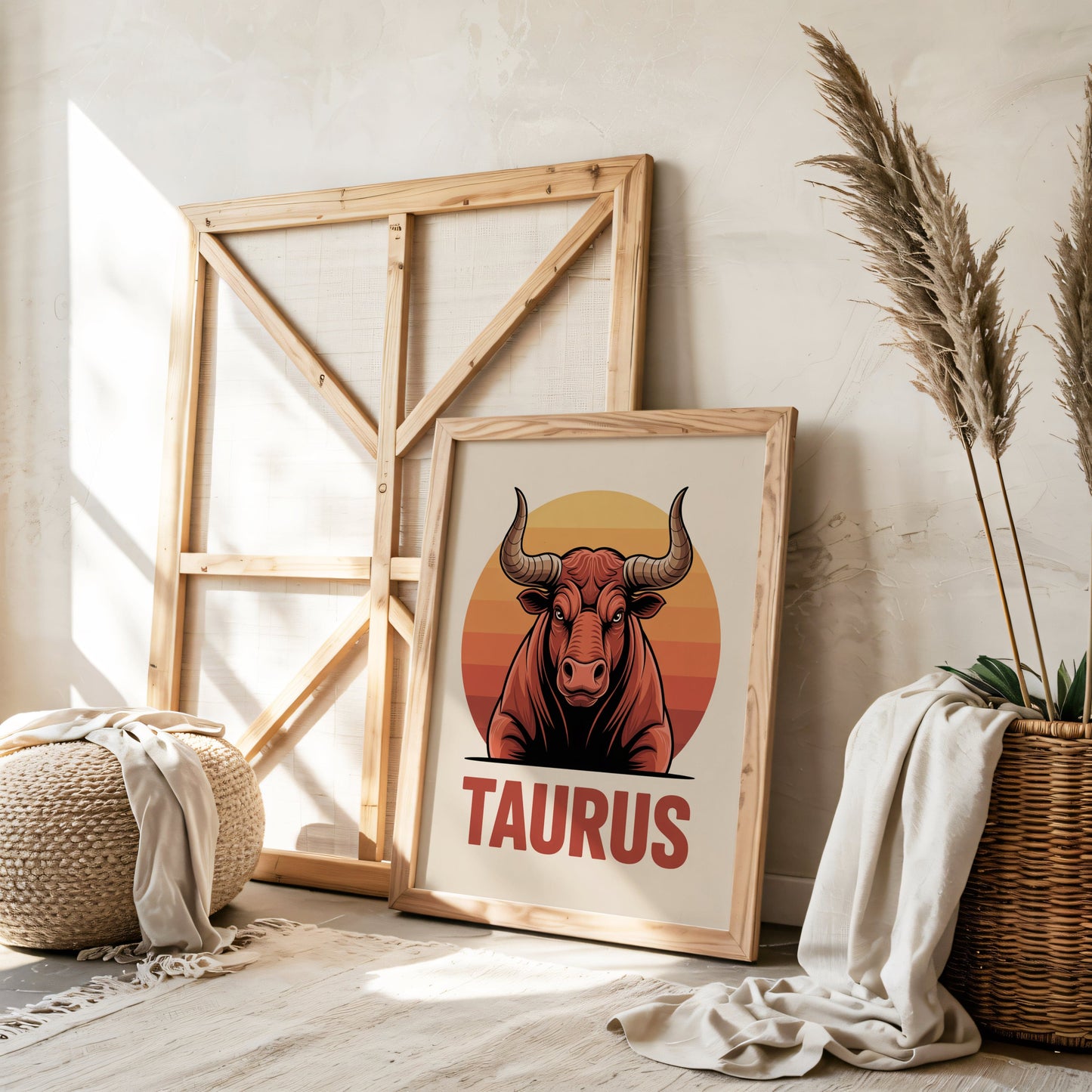 Aisle29 Posters Taurus Determined Bull Wall Art