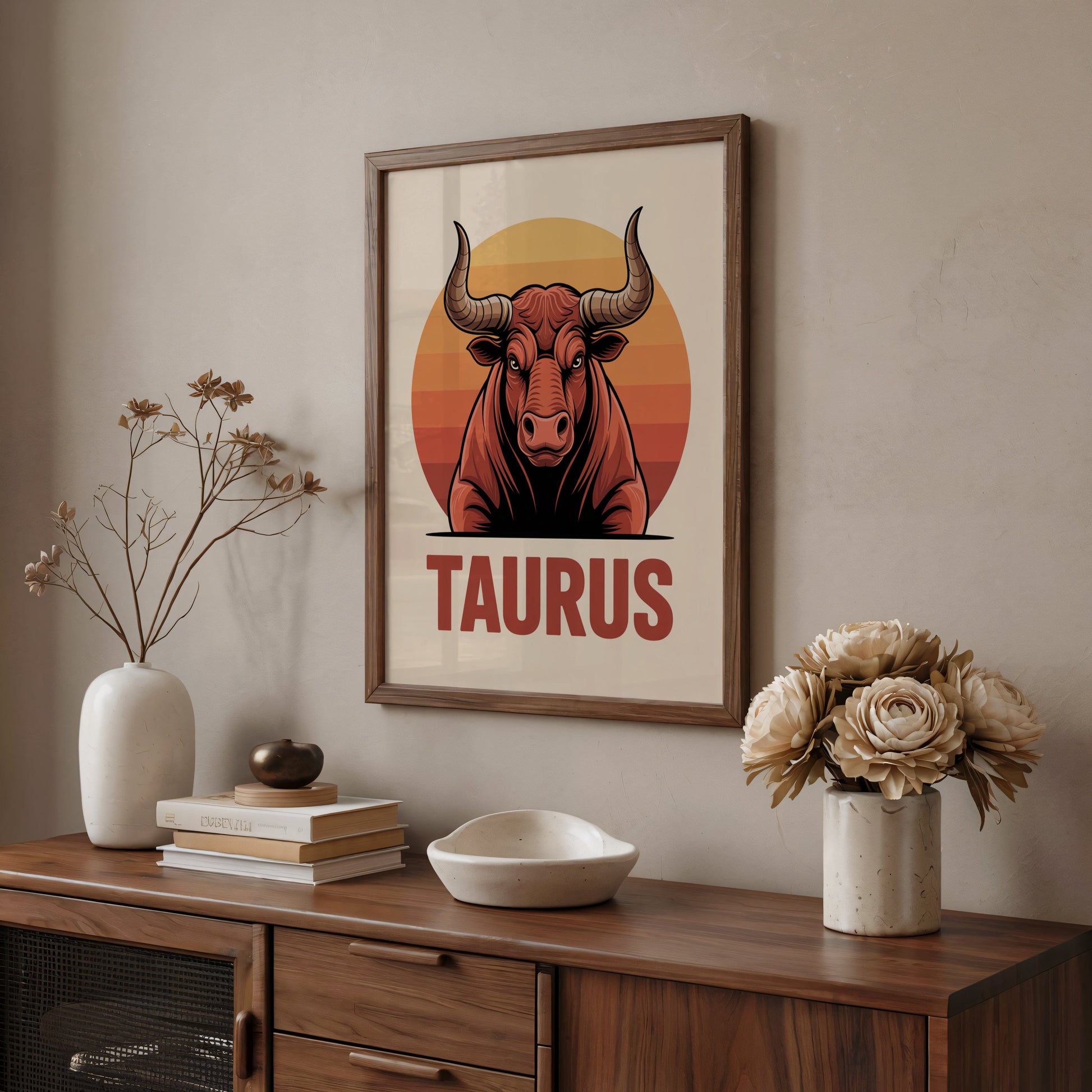 Aisle29 Posters Taurus Determined Bull Wall Art