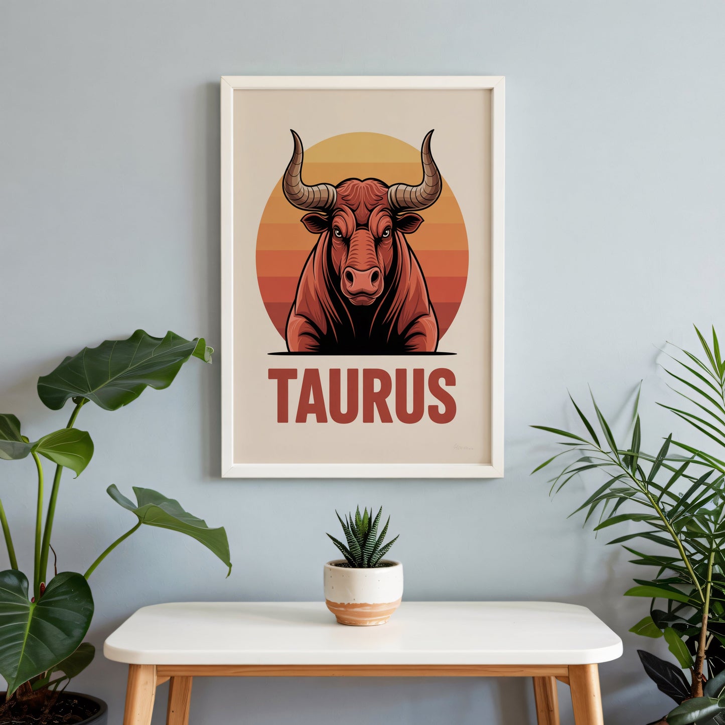 Aisle29 Posters Taurus Determined Bull Wall Art