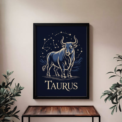 Aisle29 Posters Taurus Night Wall Art