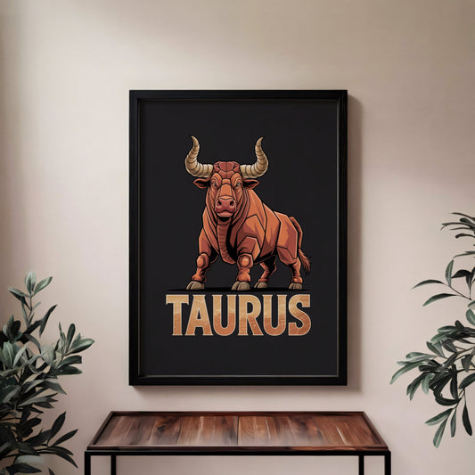 Aisle29 Posters Taurus Strong Bull Wall Art