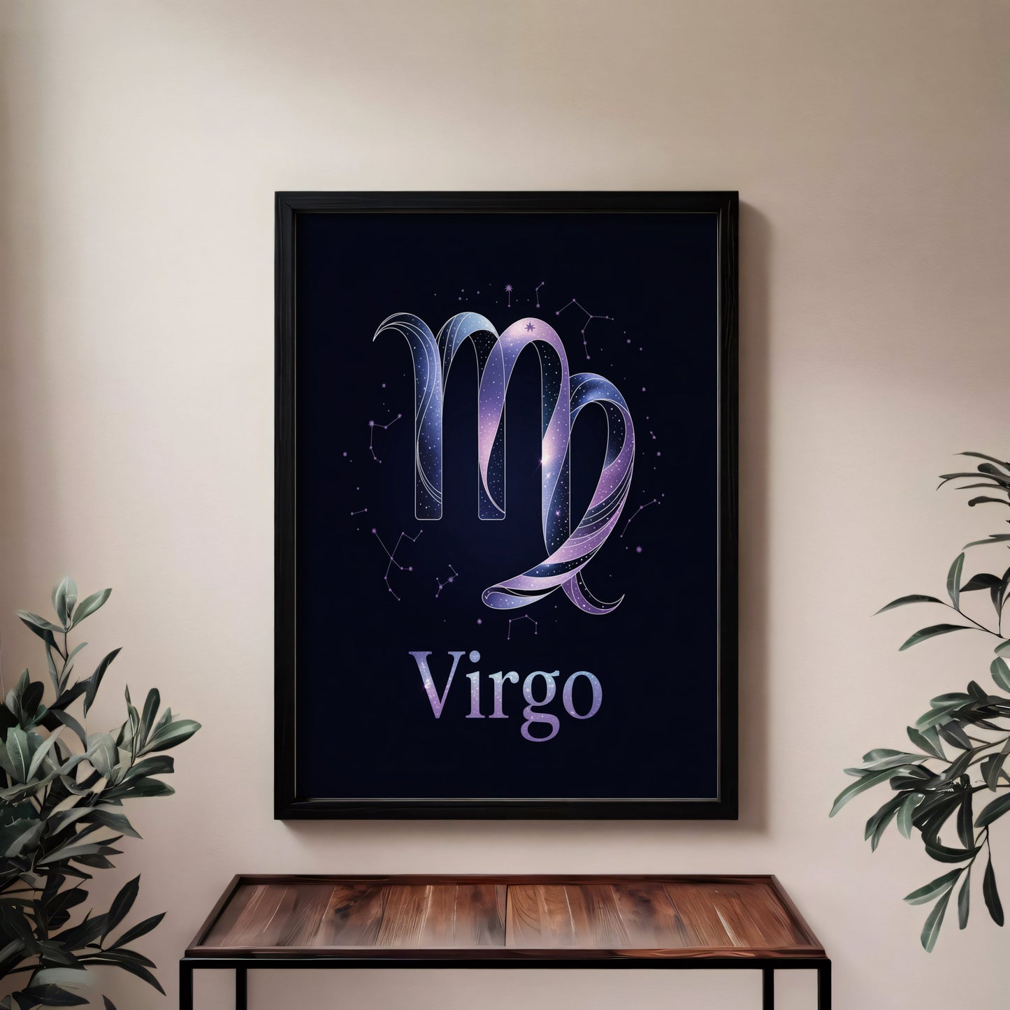 Aisle29 Posters Virgo Constellation Glyph Wall Art