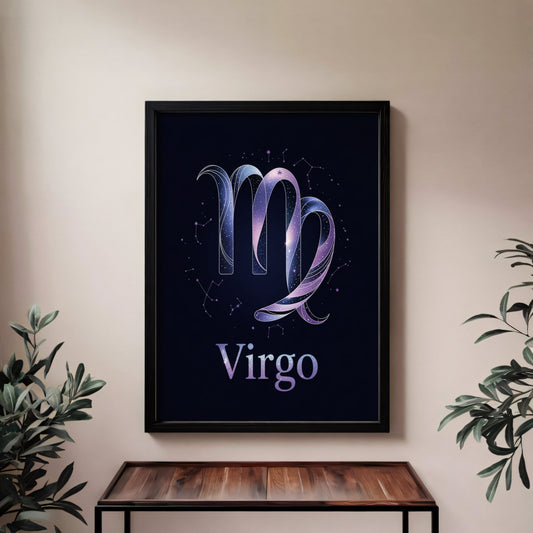 Aisle29 Posters Virgo Constellation Glyph Wall Art