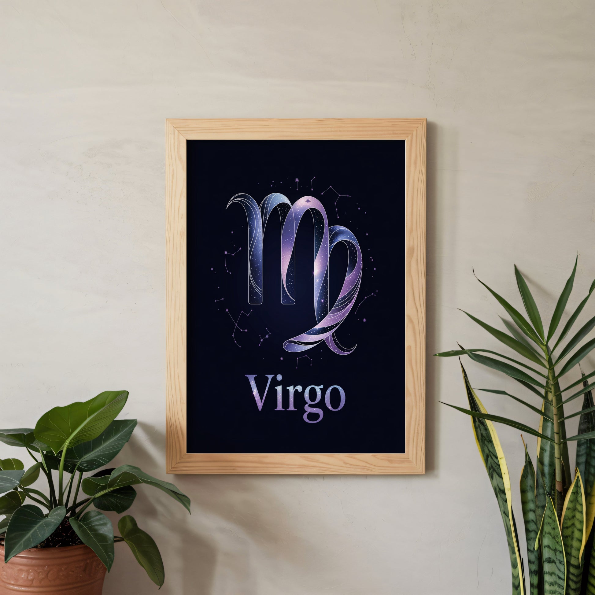 Aisle29 Posters Virgo Constellation Glyph Wall Art