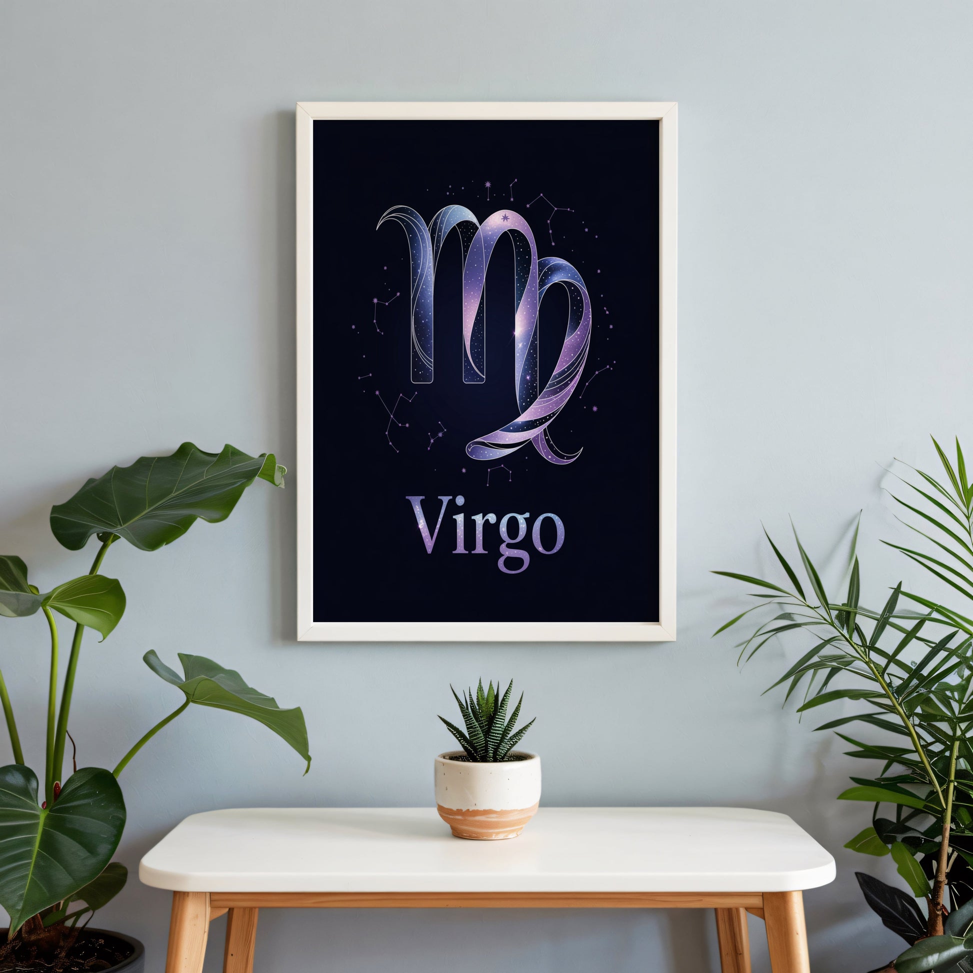 Aisle29 Posters Virgo Constellation Glyph Wall Art