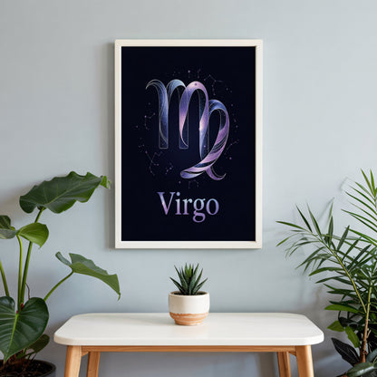 Aisle29 Posters Virgo Constellation Glyph Wall Art