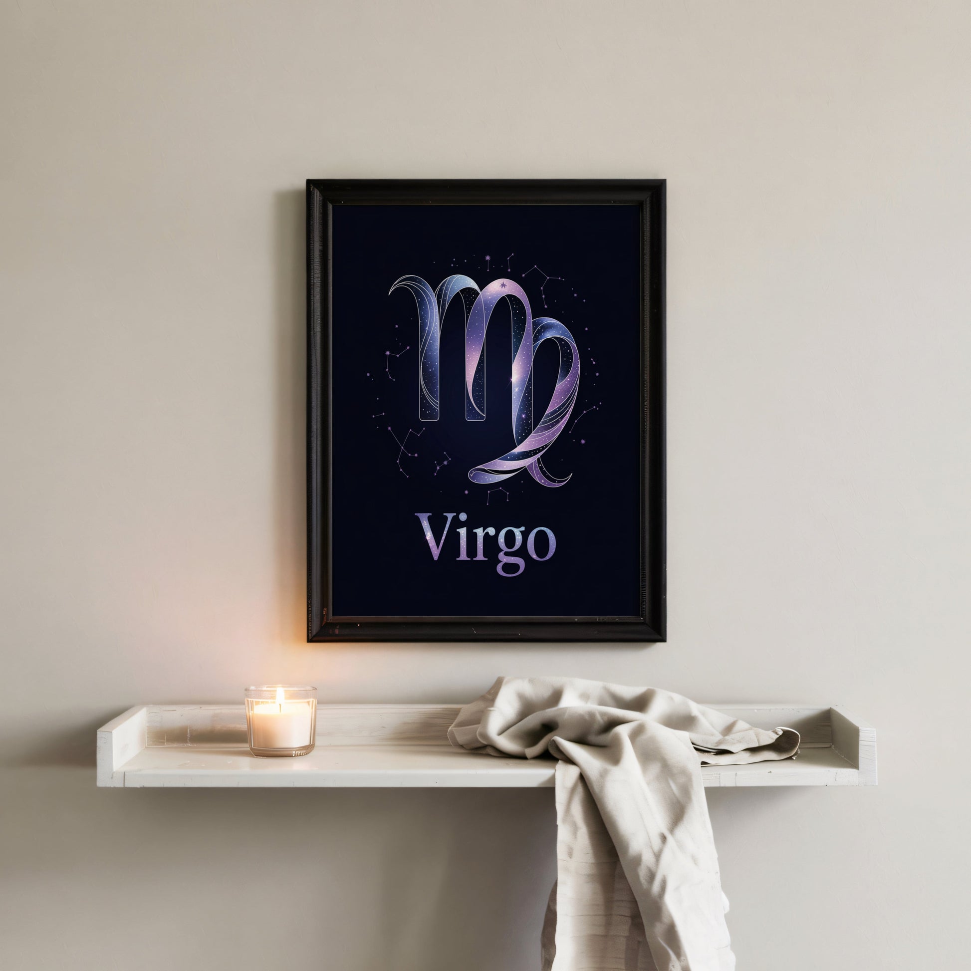 Aisle29 Posters Virgo Constellation Glyph Wall Art