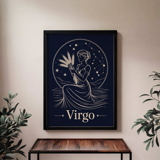 Aisle29 Posters Virgo Night Wall Art
