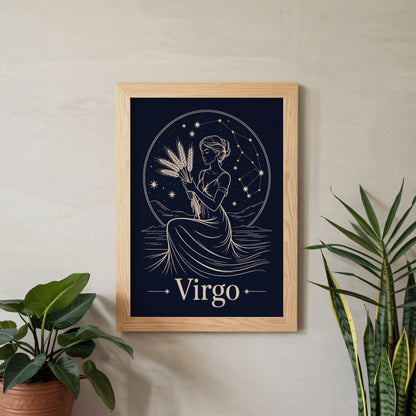 Aisle29 Posters Virgo Night Wall Art