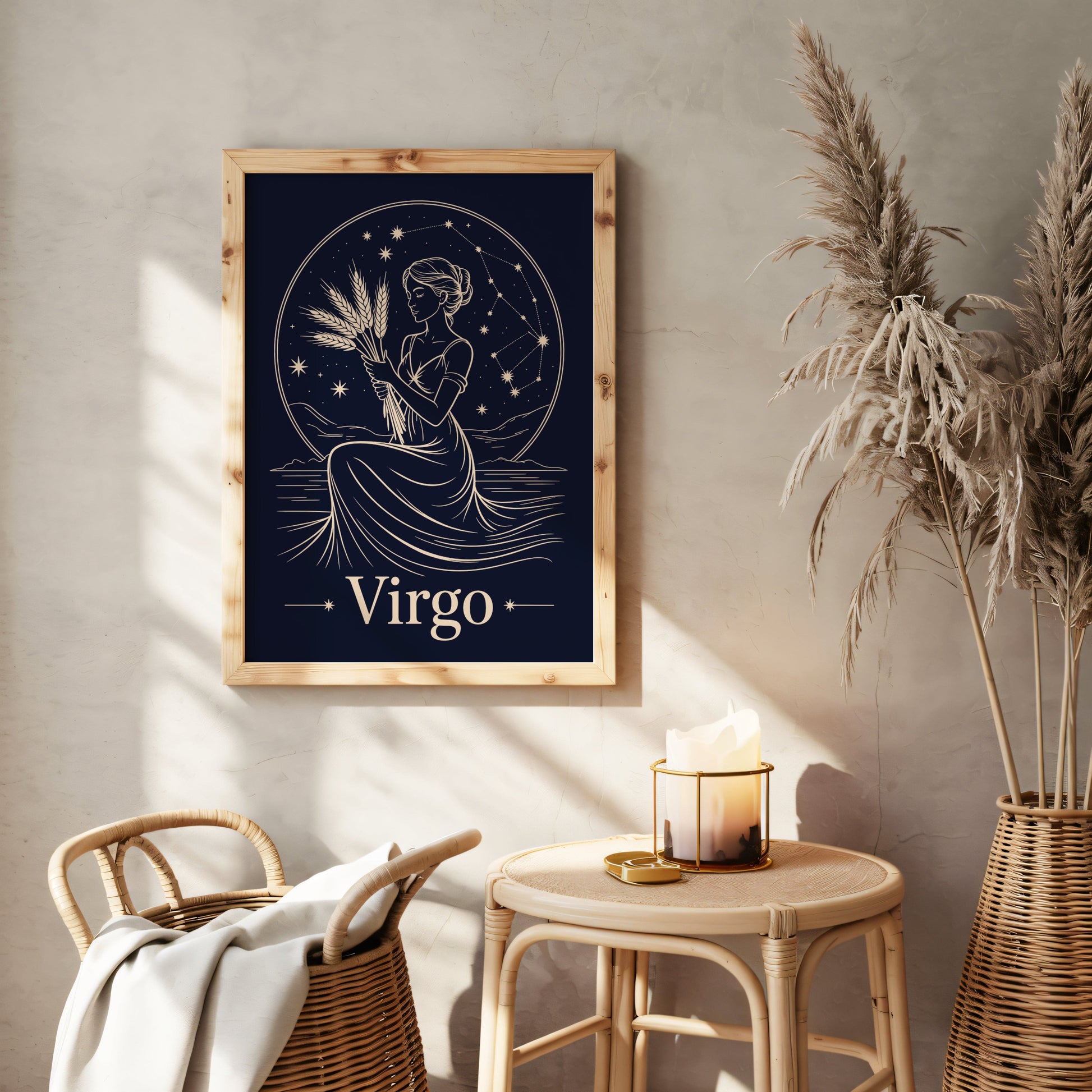 Aisle29 Posters Virgo Night Wall Art