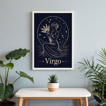 Aisle29 Posters Virgo Night Wall Art