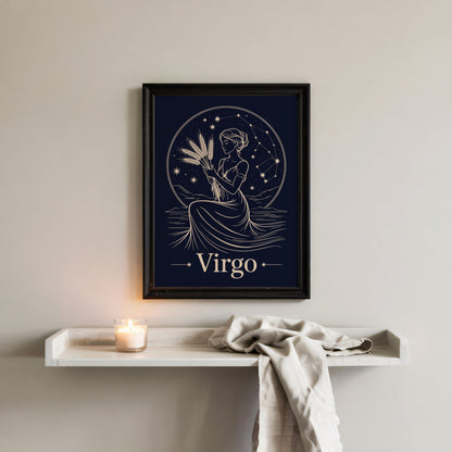 Aisle29 Posters Virgo Night Wall Art