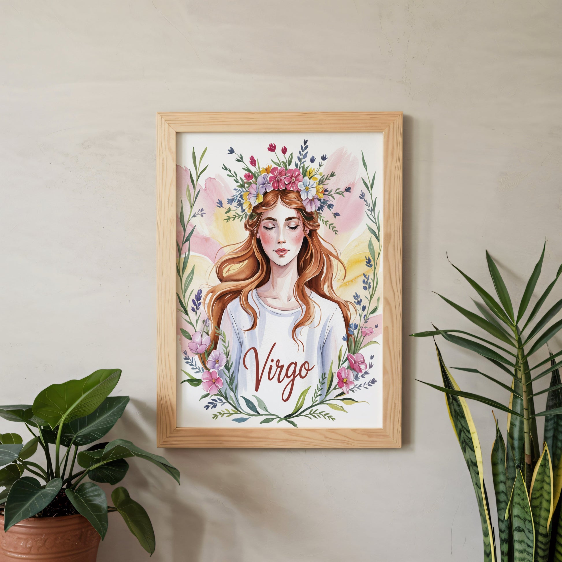 Aisle29 Posters Virgo The Flowered Maiden Wall Art