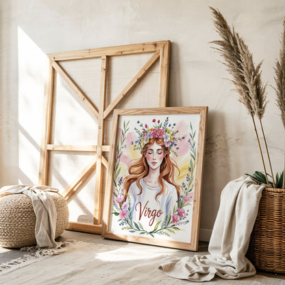 Aisle29 Posters Virgo The Flowered Maiden Wall Art