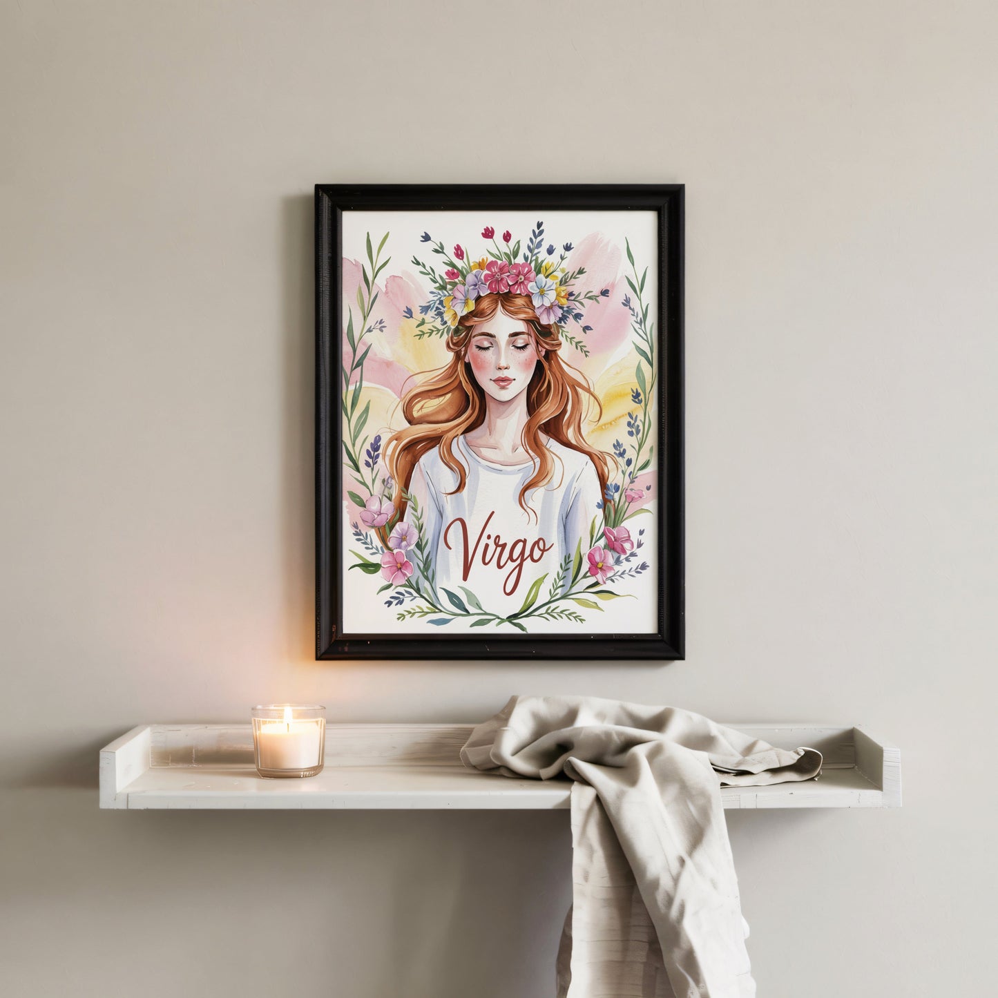Aisle29 Posters Virgo The Flowered Maiden Wall Art