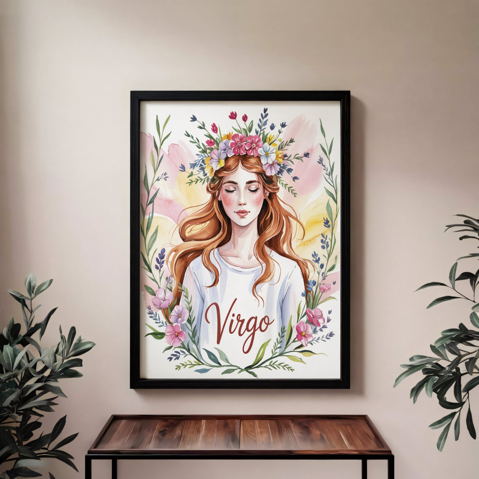 Aisle29 Posters Virgo The Flowered Maiden Wall Art