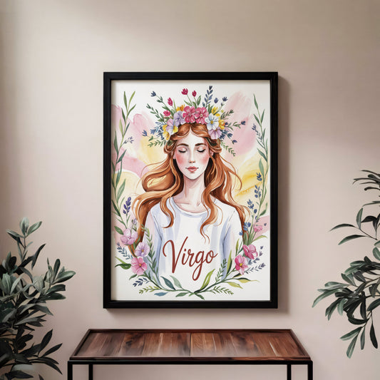 Aisle29 Posters Virgo The Flowered Maiden Wall Art