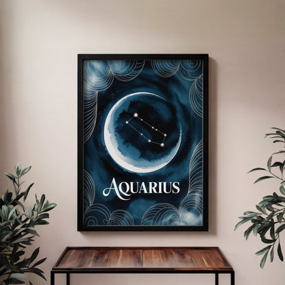 Aisle29 Print Aquarius Celestial Wall Art