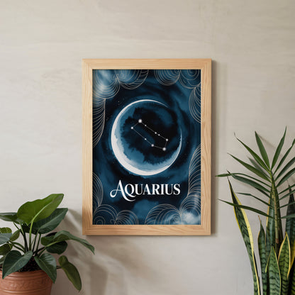 Aisle29 Print Aquarius Celestial Wall Art