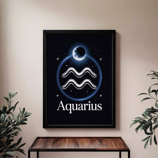 Aisle29 Print Aquarius Moon Wall Art