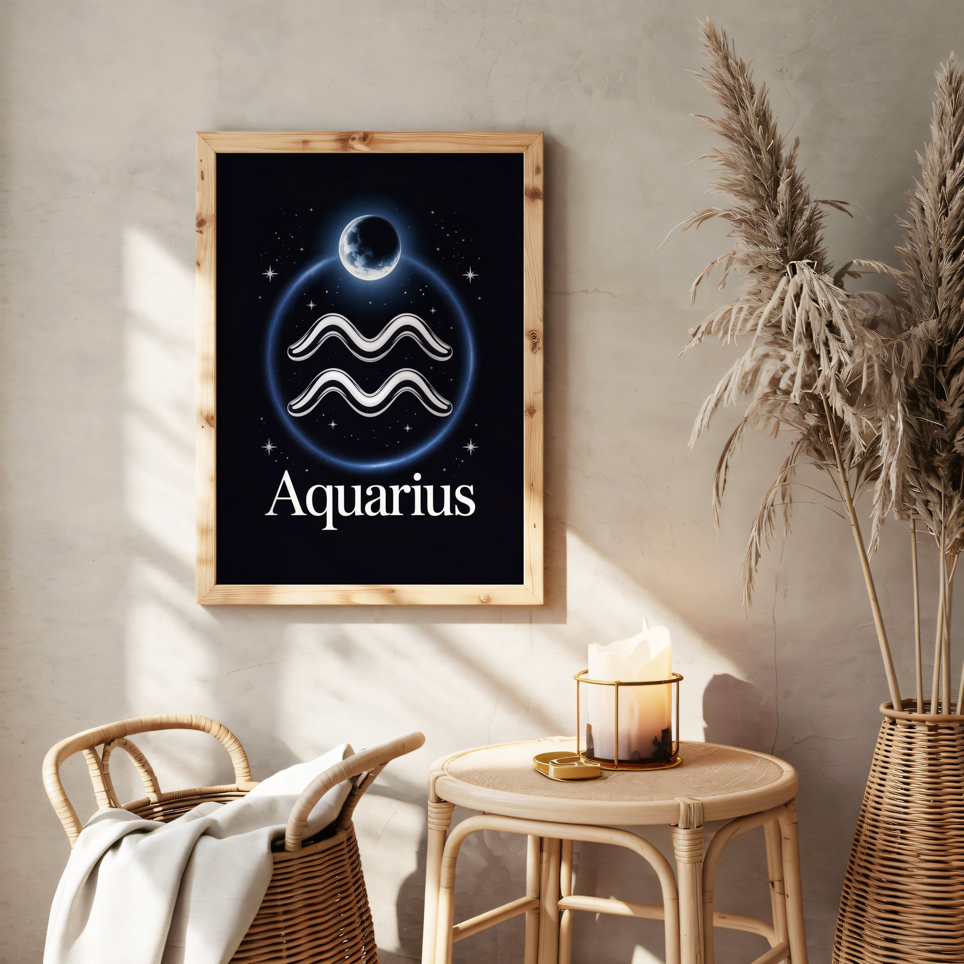 Aisle29 Print Aquarius Moon Wall Art