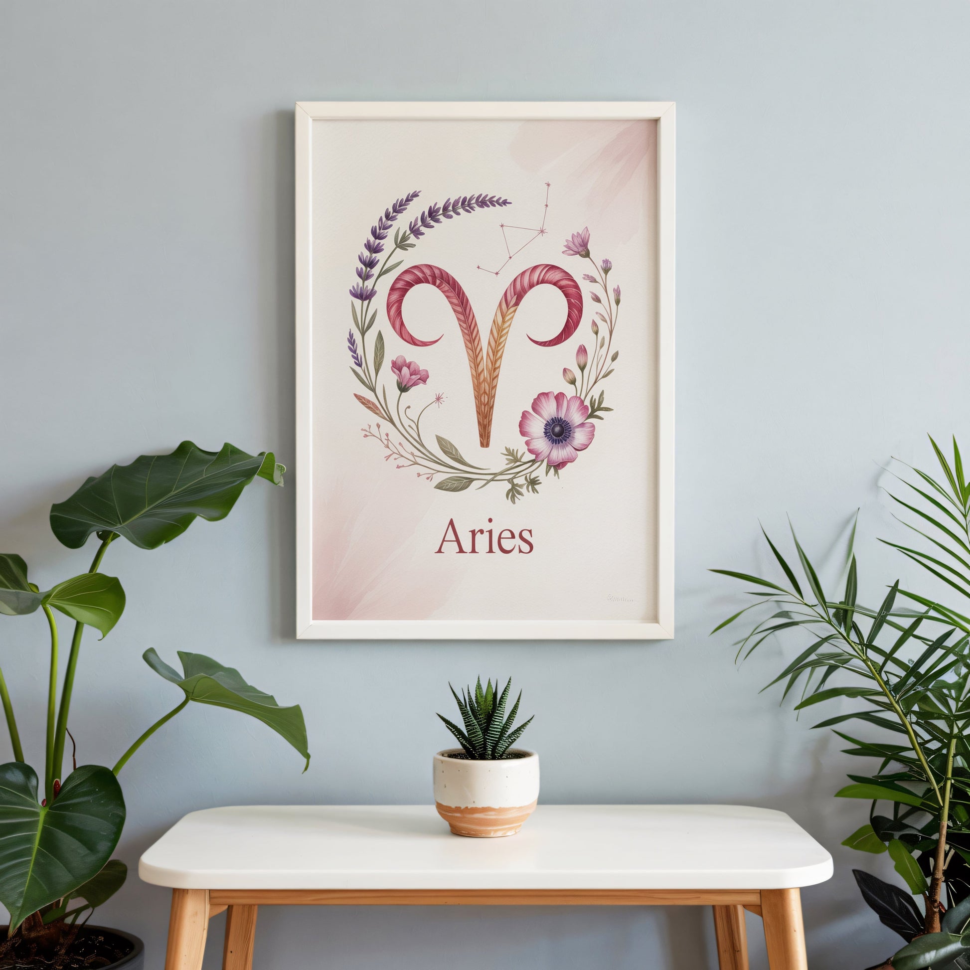 Aisle29 Print Aries Intricate Watercolour Wall Art