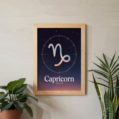 Aisle29 Print Capricorn Birth Wall Art