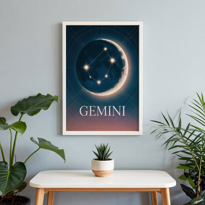 Aisle29 Print Gemini Celestial Wall Art