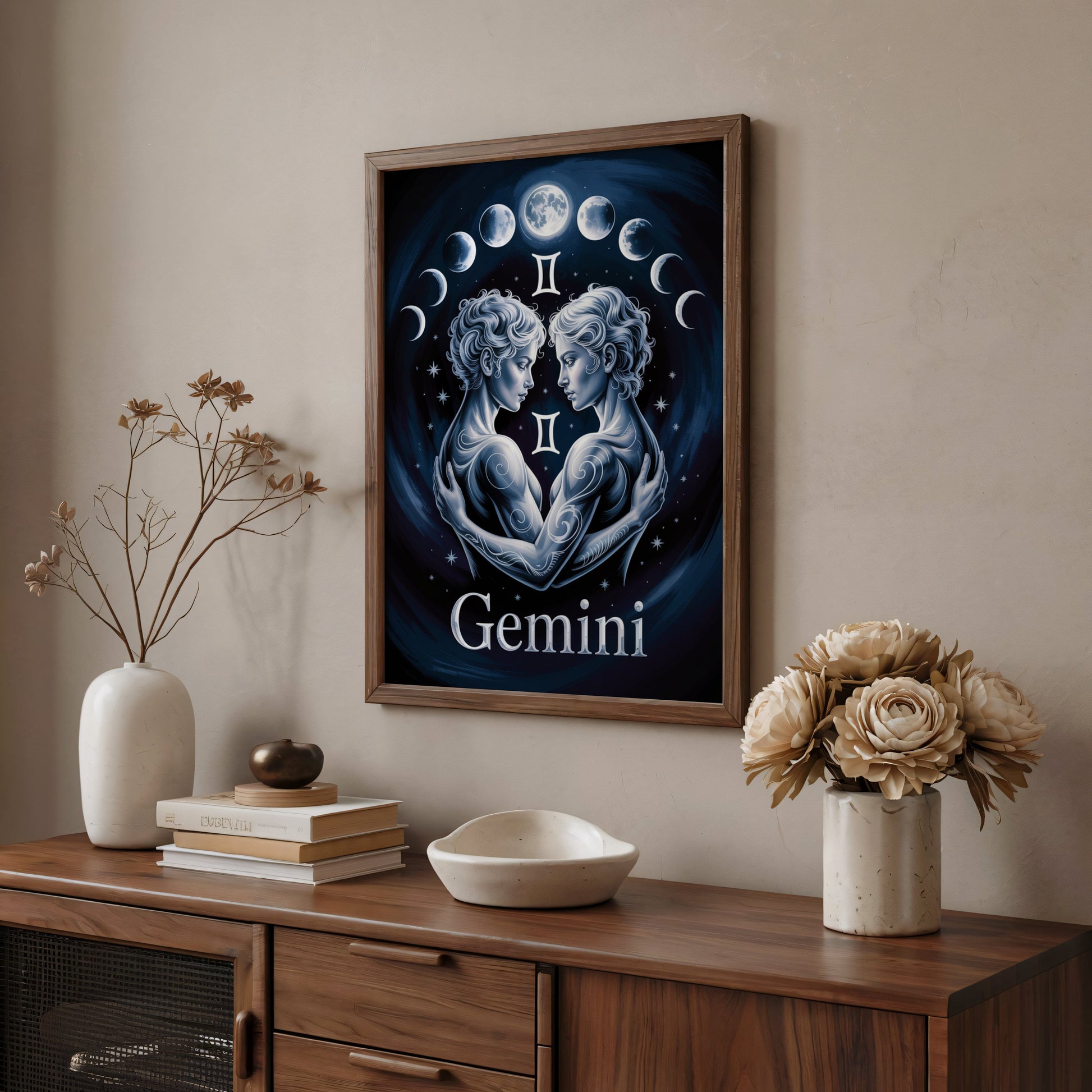 Aisle29 Print Gemini Moon Wall Art