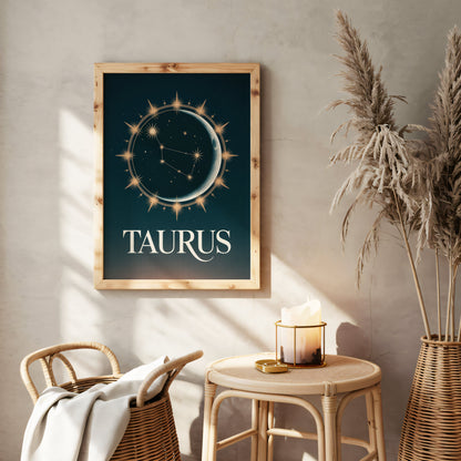 Aisle29 Print Taurus Celestial Fire Wall Art