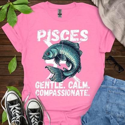 Printify T-Shirt Azalea / S Pisces - Gentle. Calm. Compassionate.