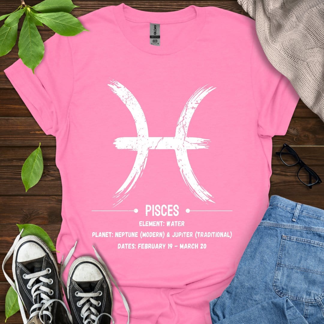Printify T-Shirt Azalea / S Pisces Glyph