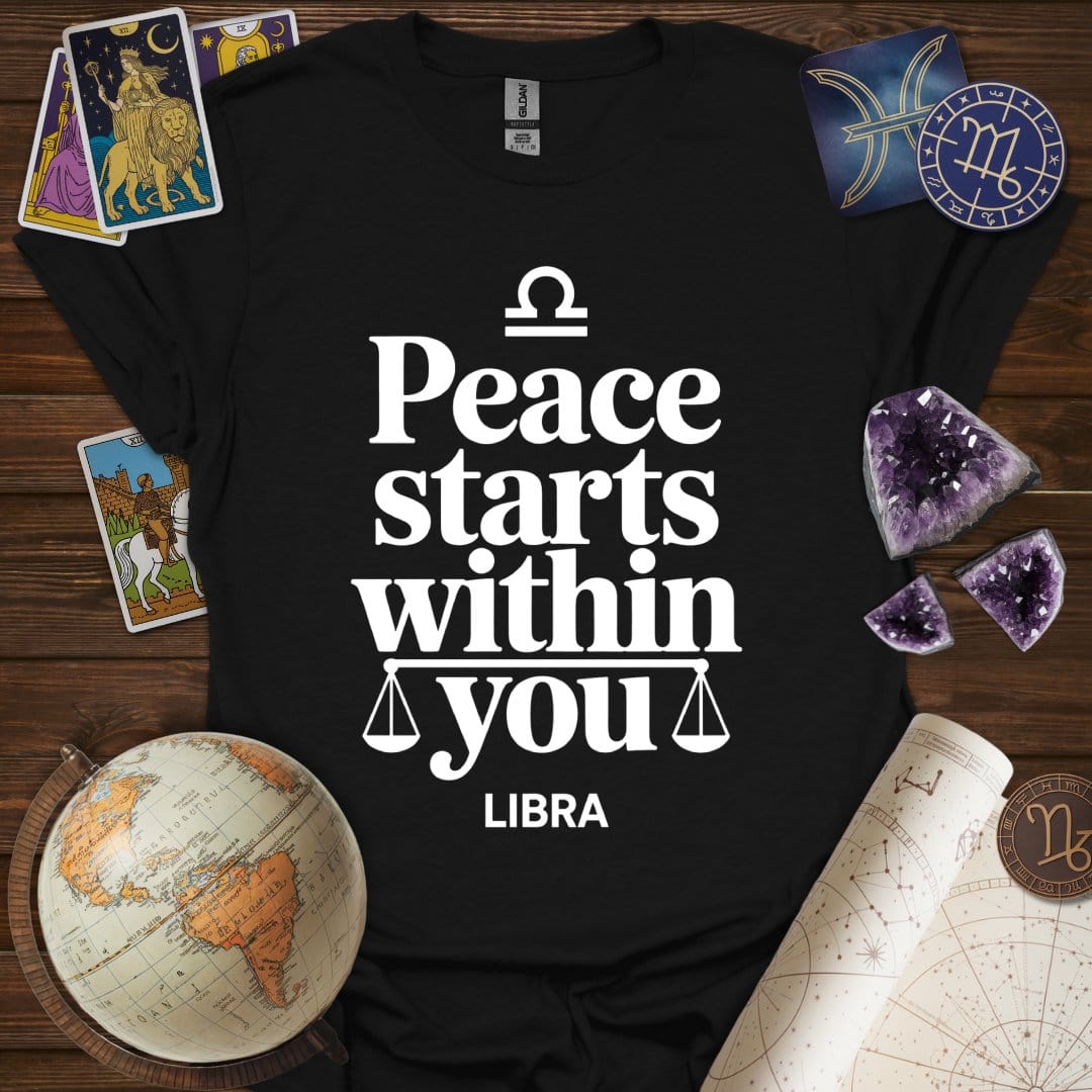 Printify T-Shirt Black / S Peace Starts Within T-Shirt