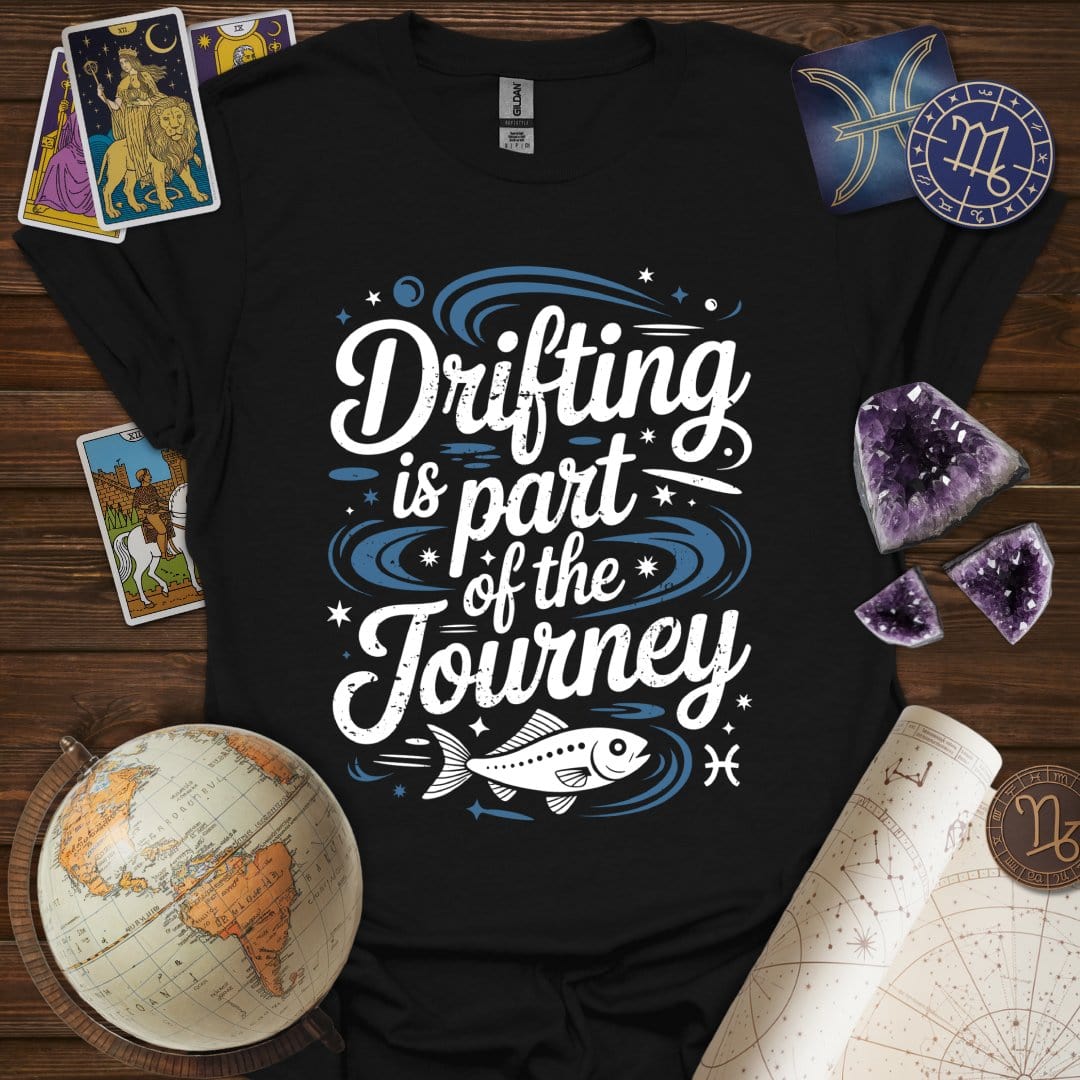 Printify T-Shirt Black / S Pisces Drifting Journey T-Shirt
