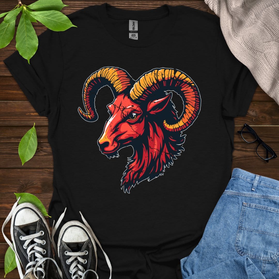 Printify T-Shirt Black / XS Aries - Graphic