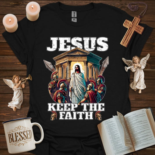 Printify T-Shirt Black / XS Jesus - Keep The Faith T-Shirt
