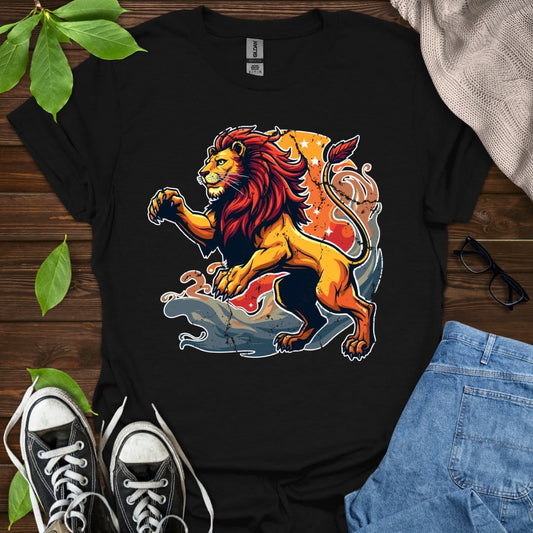 Printify T-Shirt Black / XS Leo - Graphic
