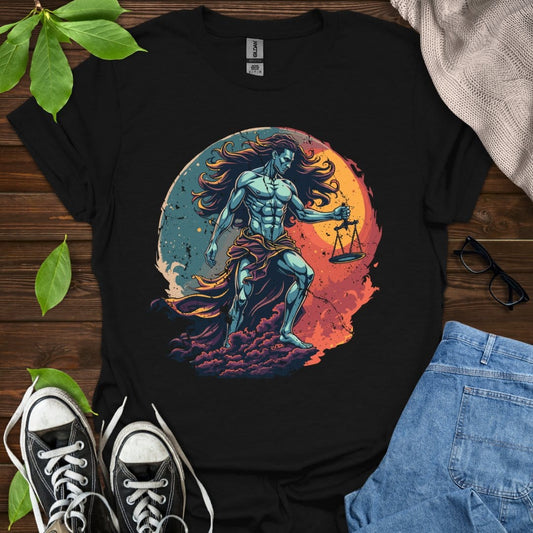Printify T-Shirt Black / XS Libra - Graphic