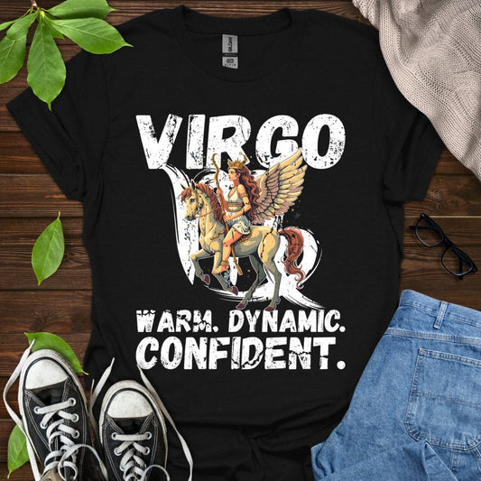Printify T-Shirt Black / XS Virgo - Warm. Dynamic. Confident.