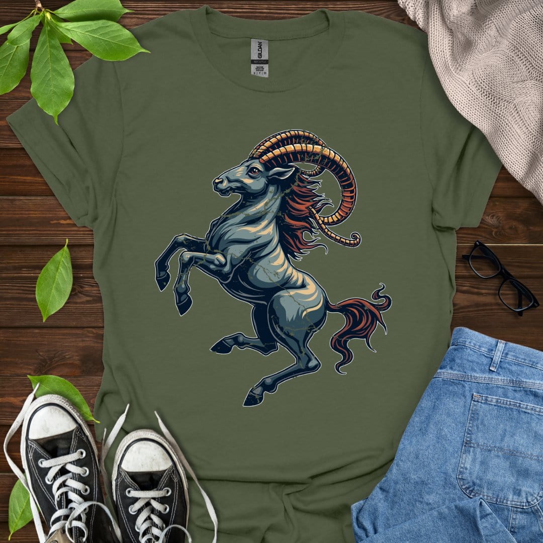 Printify T-Shirt Military Green / S Capricorn - Graphic