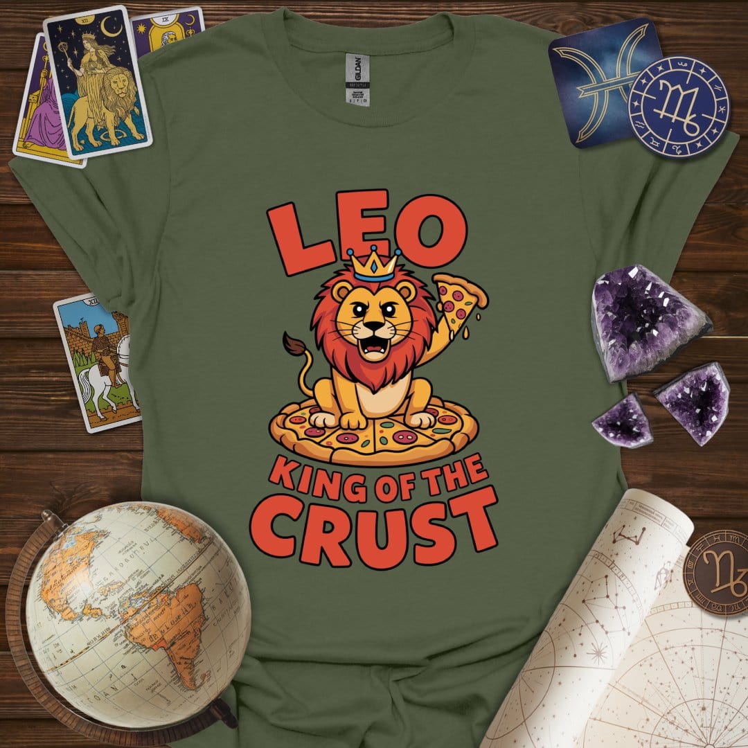 Printify T-Shirt Military Green / S King of the Crust T-Shirt